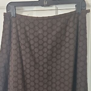 Ann Taylor Brown A-Line Skirt Size 6P
